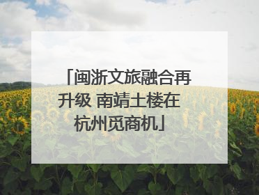 闽浙文旅融合再升级 南靖土楼在杭州觅商机