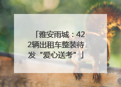 雅安雨城：422辆出租车整装待发“爱心送考”