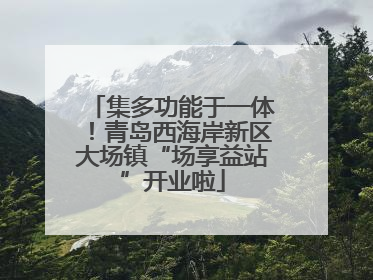 集多功能于一体！青岛西海岸新区大场镇“场享益站”开业啦