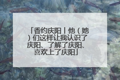 香约庆阳丨他（她）们这样让我认识了庆阳、了解了庆阳、喜欢上了庆阳