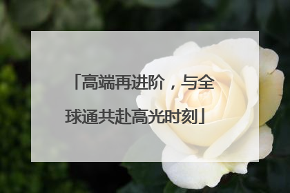 高端再进阶，与全球通共赴高光时刻