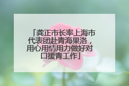 龚正市长率上海市代表团赴青海果洛，用心用情用力做好对口援青工作