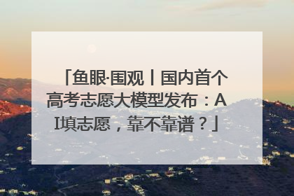 鱼眼·围观丨国内首个高考志愿大模型发布：AI填志愿，靠不靠谱？