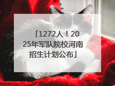 1272人！2025年军队院校河南招生计划公布