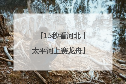 15秒看河北丨太平河上赛龙舟