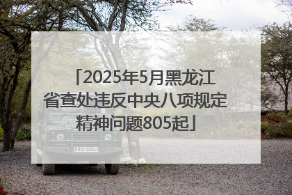 2025年5月黑龙江省查处违反中央八项规定精神问题805起
