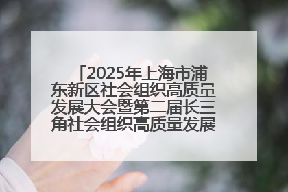 2025年上海市浦东新区社会组织高质量发展大会暨第二届长三角社会组织高质量发展峰会成功举办
