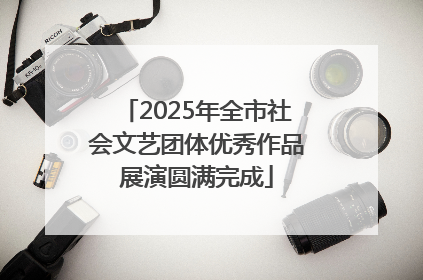 2025年全市社会文艺团体优秀作品展演圆满完成