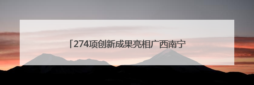 274项创新成果亮相广西南宁 科技“盛宴”让公众大开眼界