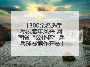 300余名选手尽展老年风采 河南省“公仆杯”乒乓球赛焦作开赛